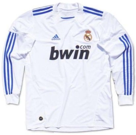 Camisa retro Adidas Real Madrid 2010 2011 I jogador manga comprida